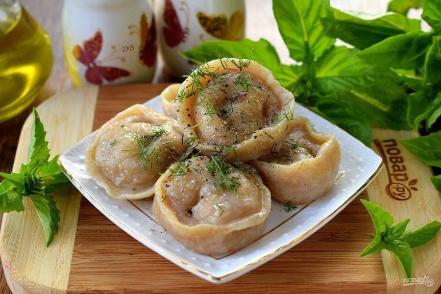 Пельмени с овощами