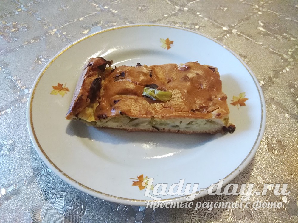 заливной пирог с капустой рецепт с фото 