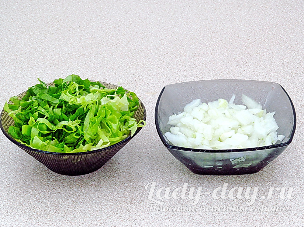 лук и салат
