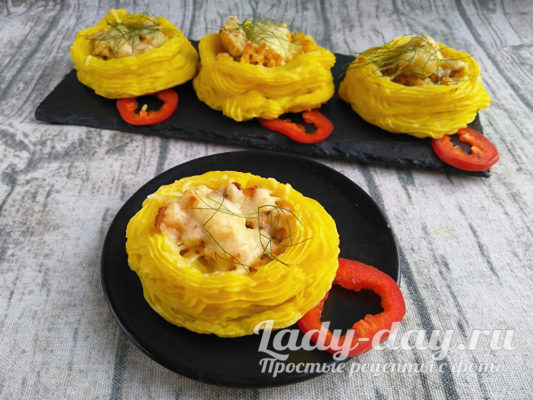 пюре с фаршем