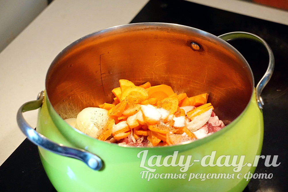 обжарить овощи