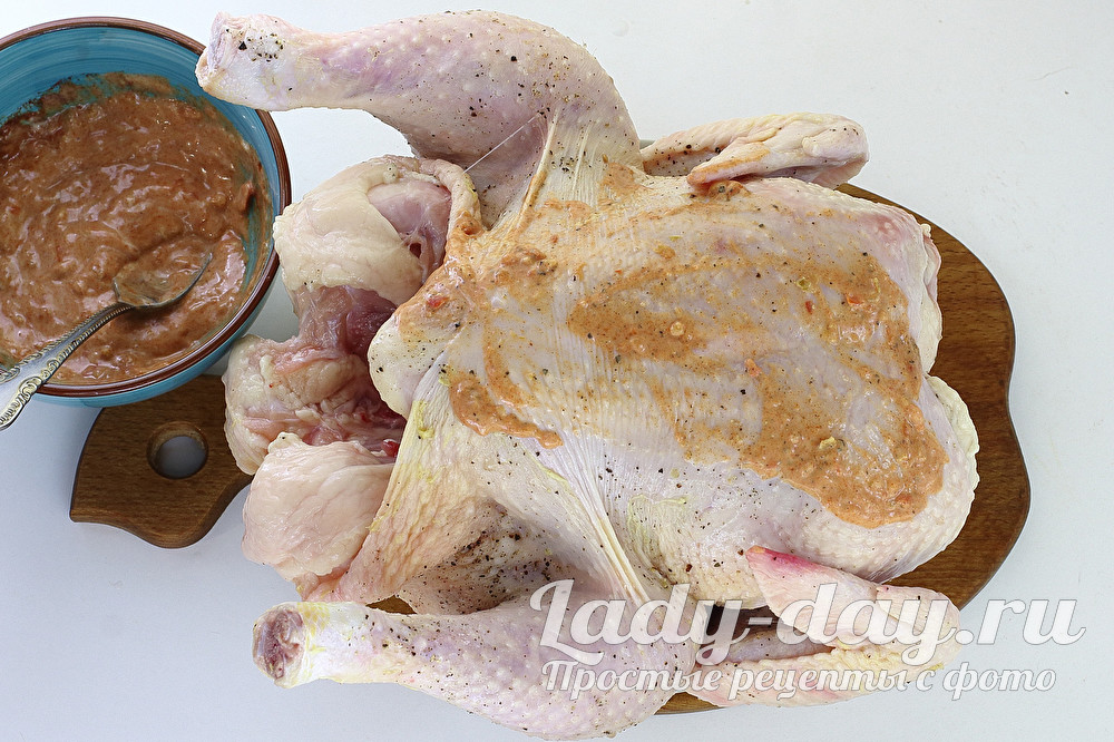 смазать маринадом