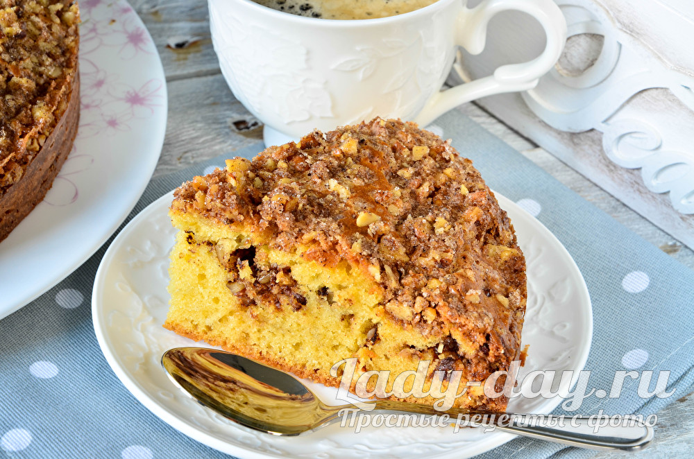 Ореховый пирог с грецкими орехами, простой рецепт