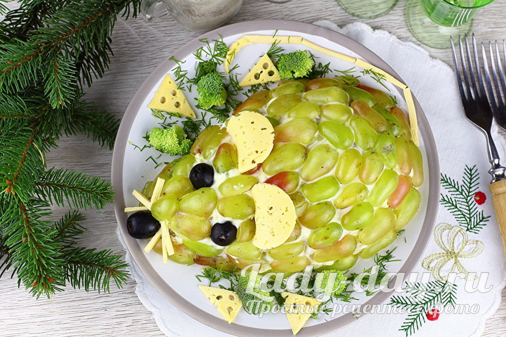 Салат «Изумрудная крыса» на Новый год 2020, с фото