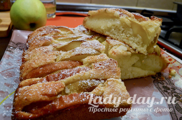 яблочный пирог простой рецепт 