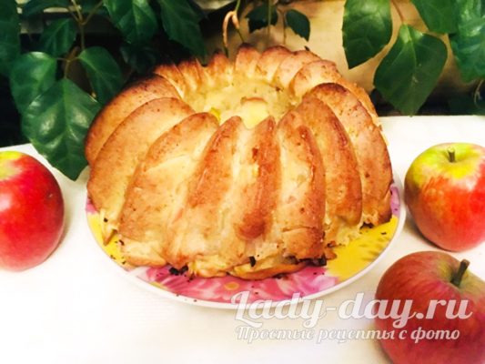 ленивая шарлотка с яблоками рецепт с фото пошагово в духовке