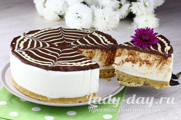 Торт Пломбир без выпечки - рецепт с фото 