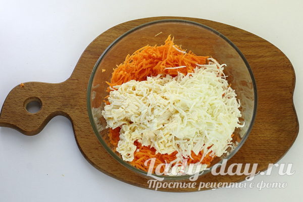 сыр и морковь