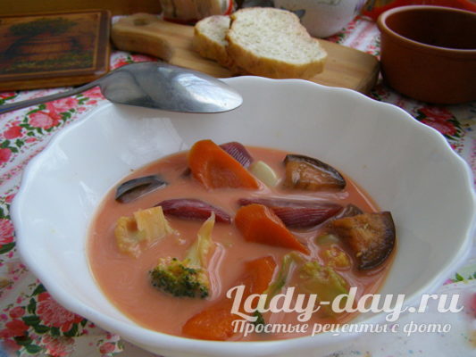 Вкусный овощной суп для похудения, рецепт