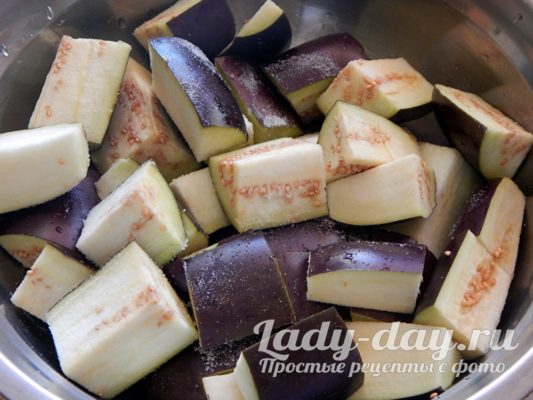 баклажаны кусочками