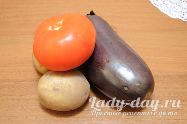 баклажан, помидор, картофель