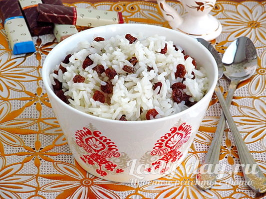 Рецепт кутьи из риса и изюма
