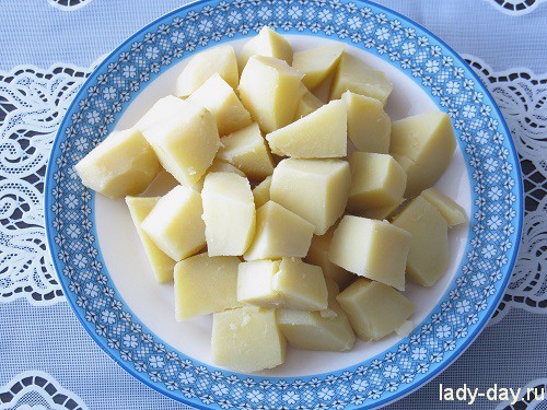 картофельный салат с огурцом