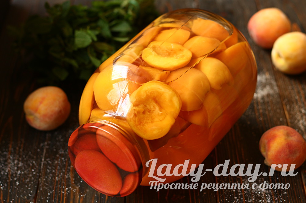 Компот из персиков на зиму: рецепты на 3 литровую банку, с лимонной кислотой без стерилизации, быстро в домашних условиях