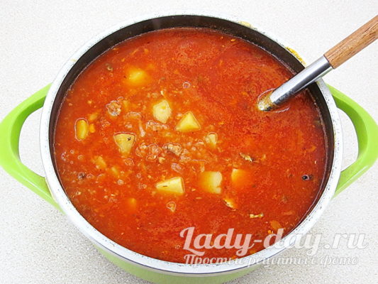 рыбный суп с томатом