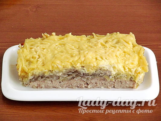 картофельная запеканка с фаршем в духовке классический рецепт с фото пошагово