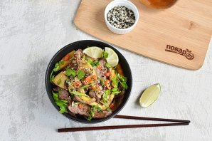 Теплый тайский салат с говядиной - фото шаг 8