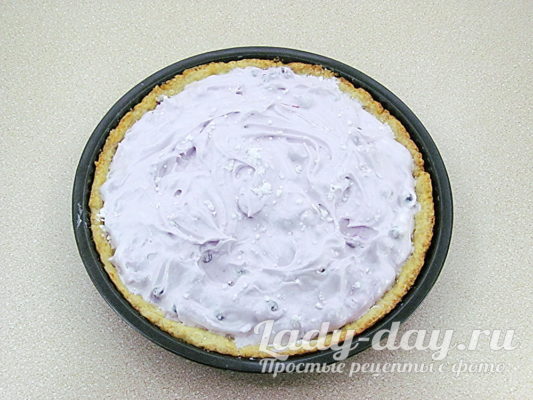Пирог с замороженой черникой, в духовке рецепт простой