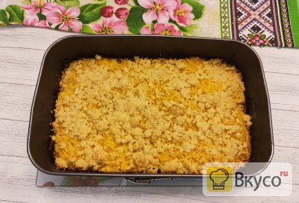 Насыпной пирог с тыквой и лимоном