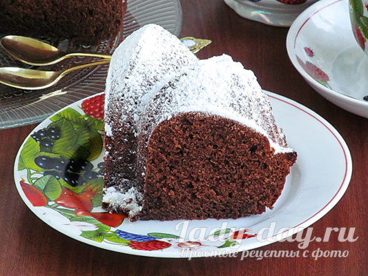 Шоколадный кекс в духовке, простой рецепт с какао 