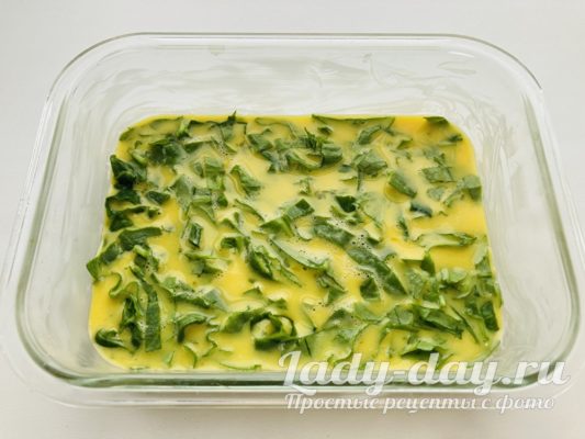 Омлет со шпинатом в духовке — вкусный и простой рецепт с фото