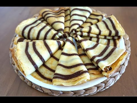 Видео рецепт Шоколадные блины с рисунком