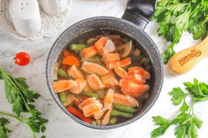 Японский суп с лососем - фото шаг 5