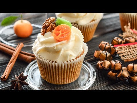 Видео рецепт Морковные капкейки с кремом