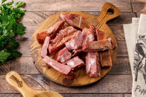 Суп гороховый с копченостями - фото шаг 6