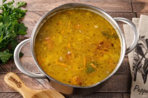 Суп гороховый с копченостями - фото шаг 12