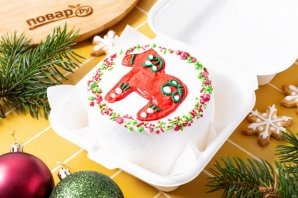Бенто-торт на Новый год - фото шаг 17