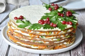 Печеночный торт из говяжьей печени - фото шаг 16