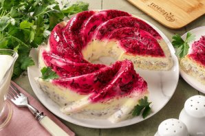 Селедочная шуба (с желатином) - фото шаг 13