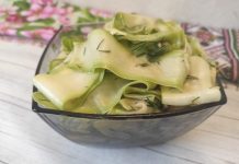 Закуска из молодых кабачков в соево-медовом маринаде