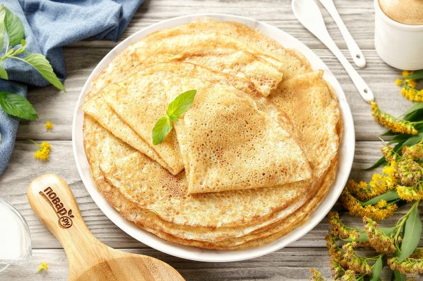 Видео рецепт Простой рецепт блинов на воде