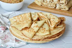 Заварные блинчики на йогурте - фото шаг 12