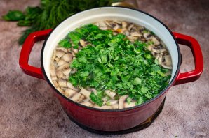 Постный грибной суп - фото шаг 12