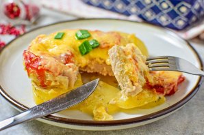Мясо по-французски с картофелем и помидорами - фото шаг 12